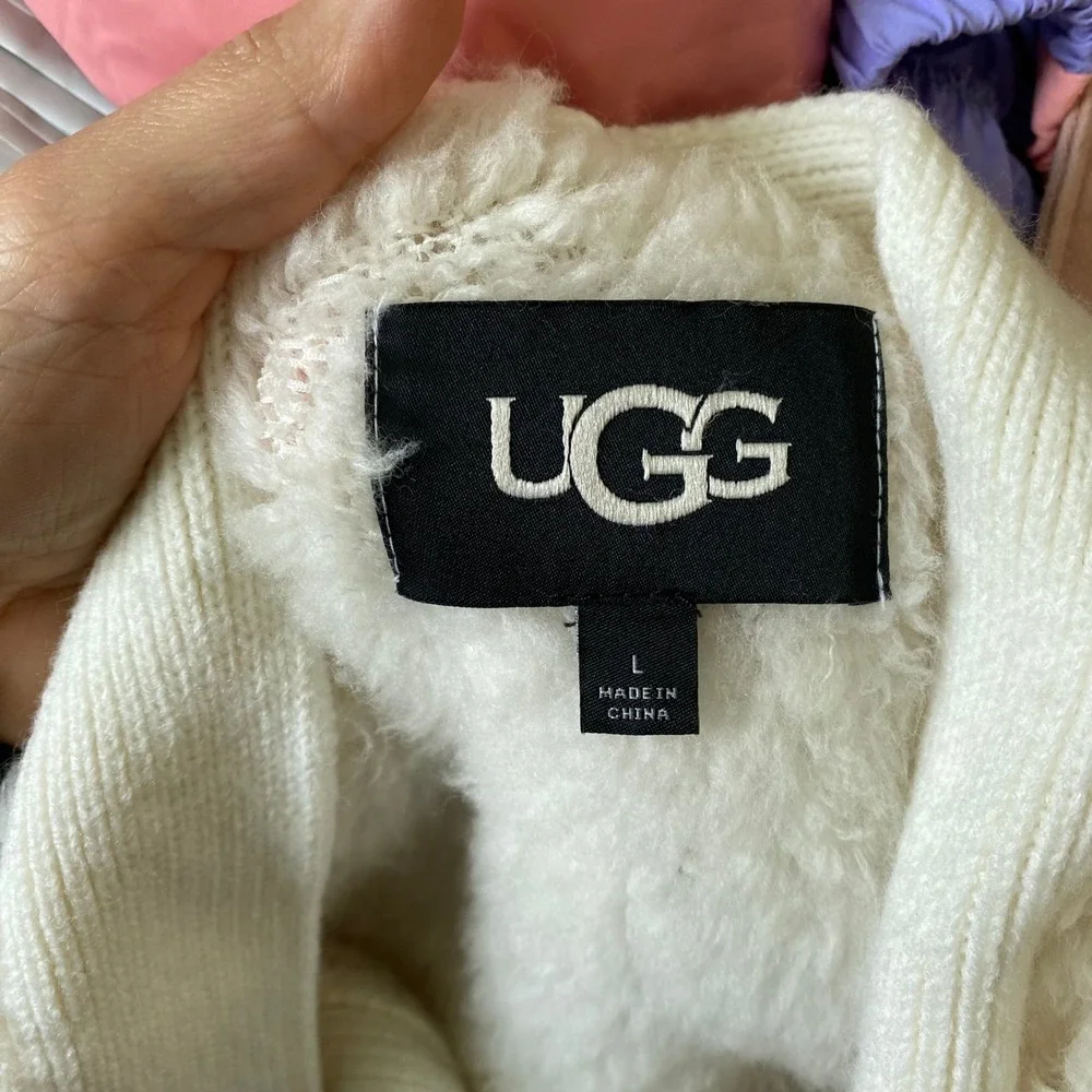 UGG Wool Sweater Deeann CloudFluff V Neck Sweater